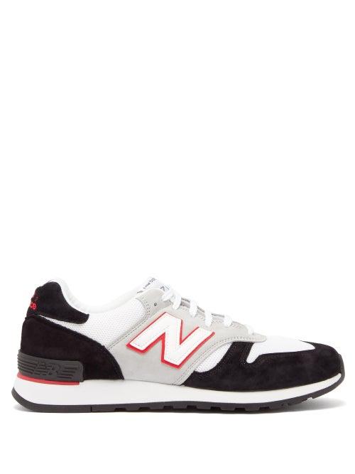 Matchesfashion.com Junya Watanabe X New Balance - 670 Suede And Mesh Trainers - Mens - Black White