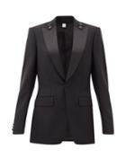 Matchesfashion.com Burberry - Crystal-appliqu Mohair-blend Jacket - Womens - Black