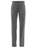 Matchesfashion.com Vetements - Prince Of Wales-check Wool-blend Suit Trousers - Womens - Grey