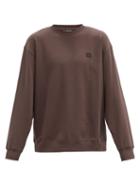 Matchesfashion.com Acne Studios - Forba Face Oversized Cotton-jersey Sweatshirt - Mens - Brown