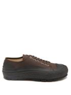 Jil Sander - Canvas And Rubber Trainers - Mens - Black Brown