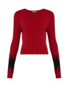 Tomas Maier Abomb Cropped Ribbed-knit Cardigan