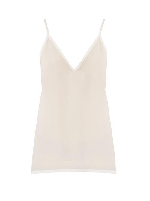 Matchesfashion.com Raey - V Neck Silk Cami Top - Womens - Ivory