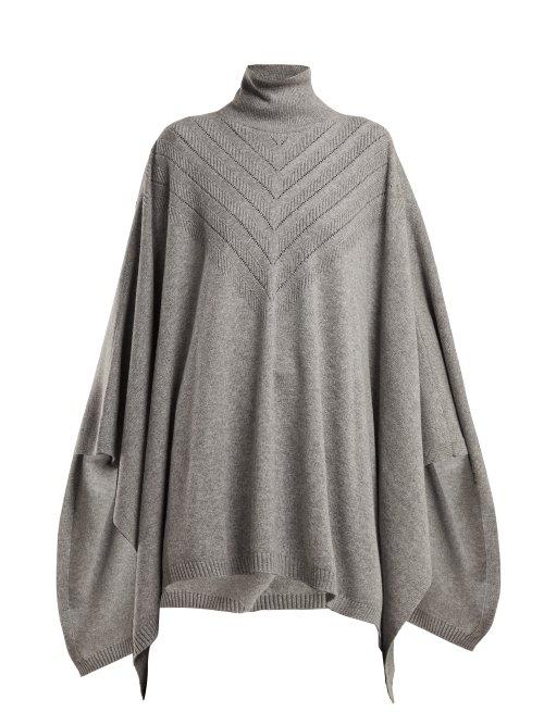 Matchesfashion.com Barrie - Harmony Cashmere Poncho - Womens - Grey