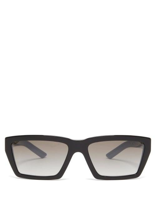 Matchesfashion.com Prada Eyewear - Square Acetate Sunglasses - Mens - Black