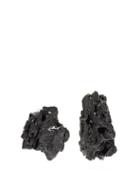 Matchesfashion.com Ingy Stockholm - Mismatched Painted Wood Clip Earrings - Womens - Black