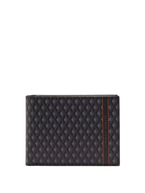 Matchesfashion.com Dunhill - Engine Turn Coated Canvas Bi Fold Leather Wallet - Mens - Grey