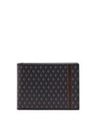 Matchesfashion.com Dunhill - Engine Turn Coated Canvas Bi Fold Leather Wallet - Mens - Grey