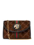 Matchesfashion.com Gucci - Rajah Gg Monogram Velvet Cross Body Bag - Womens - Brown Multi