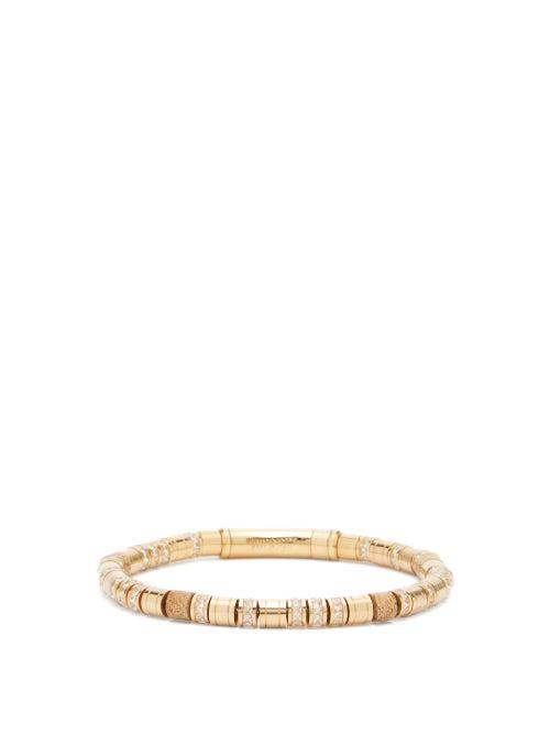 Matchesfashion.com Bottega Veneta - Crystal-embellished 18kt Gold-plated Bracelet - Womens - Gold