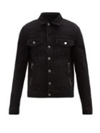 Matchesfashion.com Balmain - Buffalo Logo Bead Embroidered Denim Jacket - Mens - Black