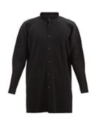Matchesfashion.com Homme Pliss Issey Miyake - Stand-collar Technical-pleated Shirt - Mens - Black