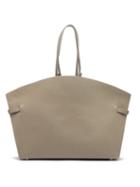 Matchesfashion.com Aesther Ekme - Dawn Curved Top Leather Handbag - Womens - Light Grey