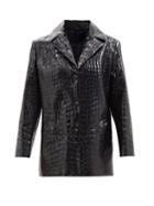 Blaz Milano - Hunny Crocodile-effect Pvc Jacket - Womens - Black