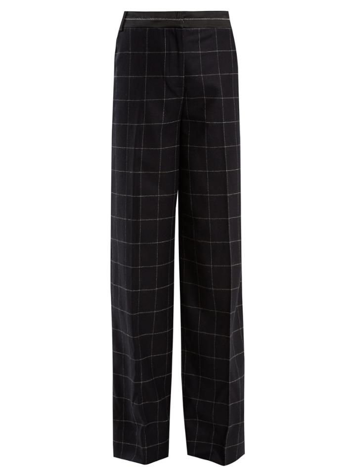 Elizabeth And James Hansel High-rise Wide-leg Wool-blend Trousers