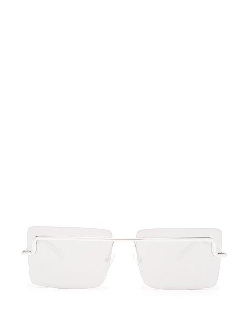 Matchesfashion.com Le Specs - X Adam Selman International Metal Sunglasses - Womens - Silver