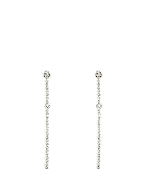 Givenchy - G-mesh Crystal-drop Earrings - Womens - Crystal
