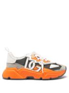 Dolce & Gabbana - Daymaster Chunky-sole Canvas Trainers - Mens - Orange Multi