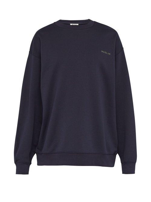 Matchesfashion.com Acne Studios - Forba Nuolja Printed Cotton Sweatshirt - Mens - Navy