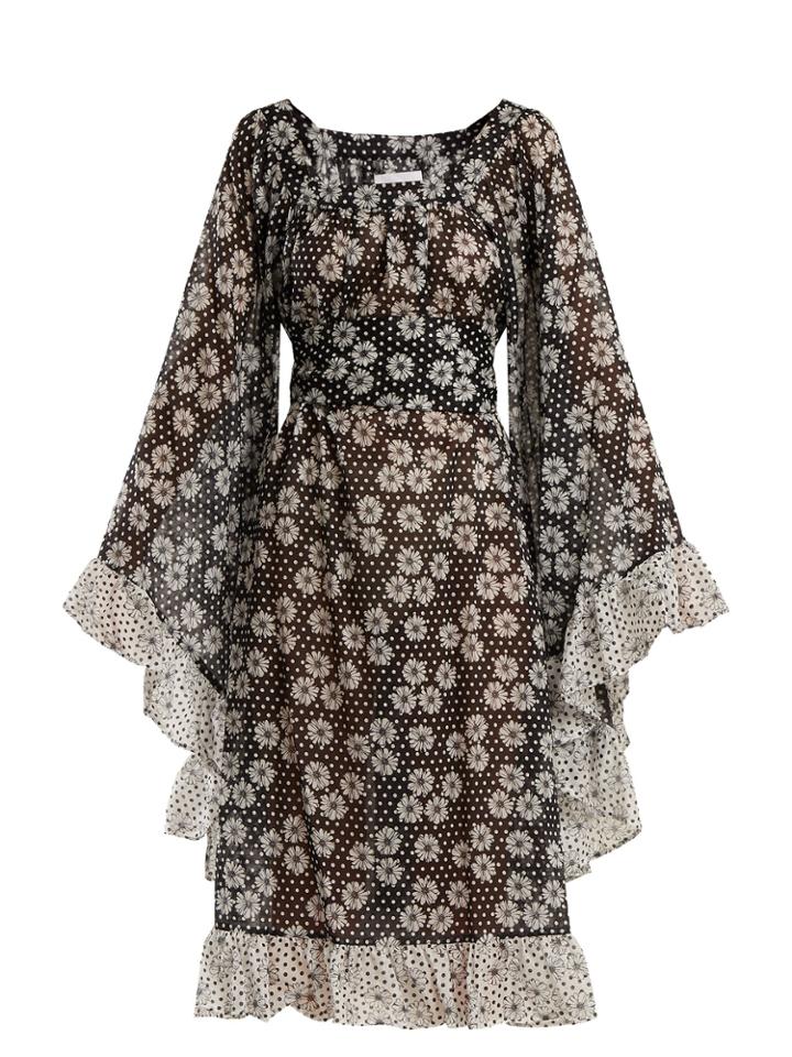Lisa Marie Fernandez Anita Polka-dot And Daisies-print Dress