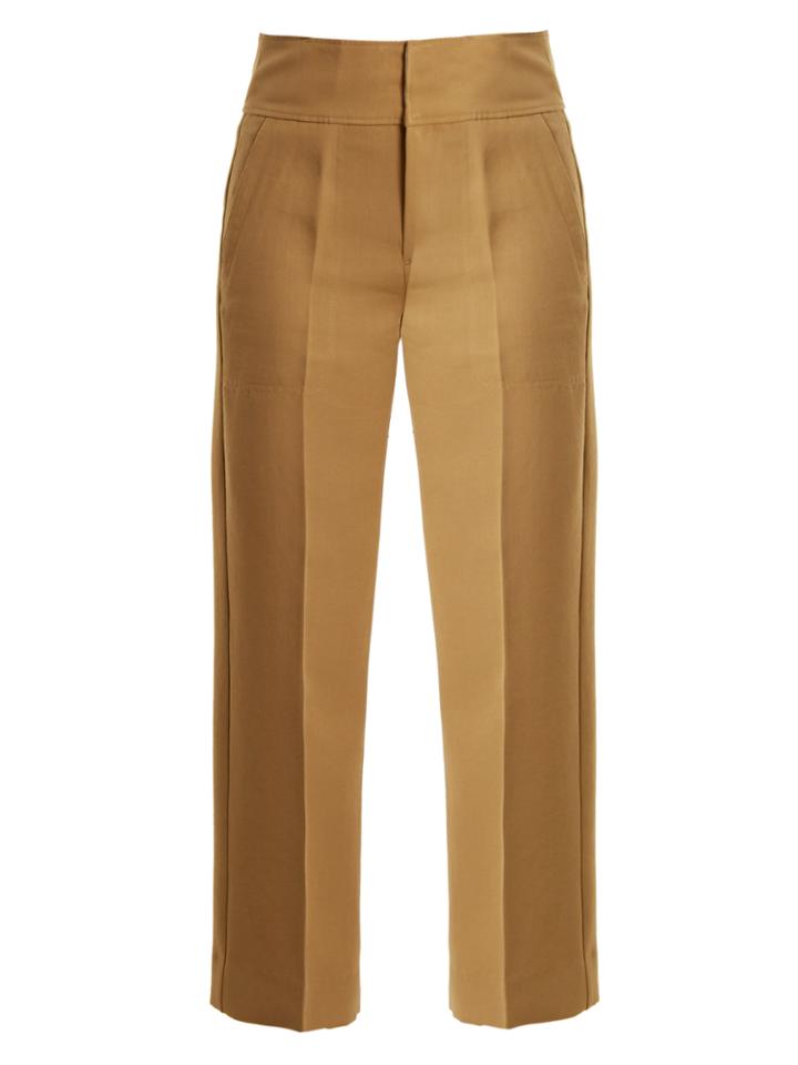 Muveil High-rise Lace-up Detail Cropped Trousers
