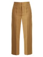 Muveil High-rise Lace-up Detail Cropped Trousers