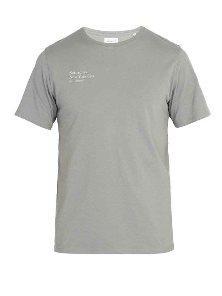 Saturdays Nyc Logo-print Cotton-jersey T-shirt