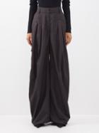 Az Factory X Thebe Magugu - X Thebe Magugu Wide-leg Cargo Trousers - Womens - Black