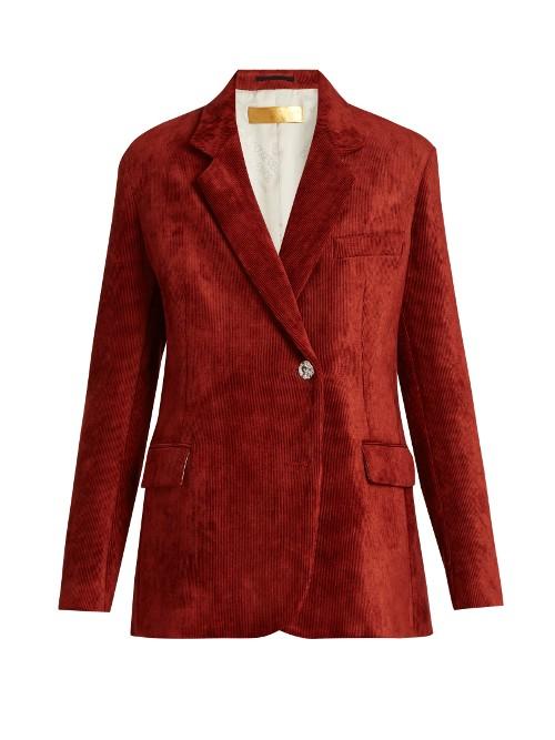 Golden Goose Deluxe Brand Crystal-button Corduroy Jacket