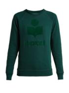 Matchesfashion.com Isabel Marant Toile - Milly Logo Cotton Blend Sweatshirt - Womens - Dark Green