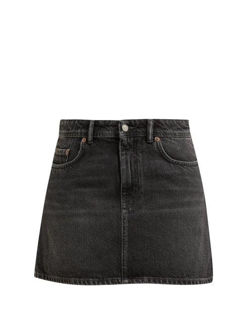 Matchesfashion.com Acne Studios - Caitlyn Denim Mini Skirt - Womens - Black