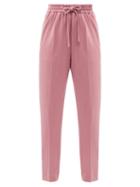 Matchesfashion.com Roksanda - Palmira Elasticated-waist Wool-jersey Trousers - Womens - Pink