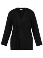 Matchesfashion.com Commas - Tie Side Linen Robe Shirt Jacket - Mens - Black