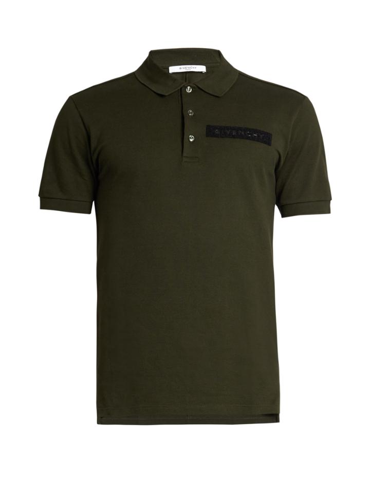 Givenchy Cuban-fit Patch-appliqu Polo Shirt