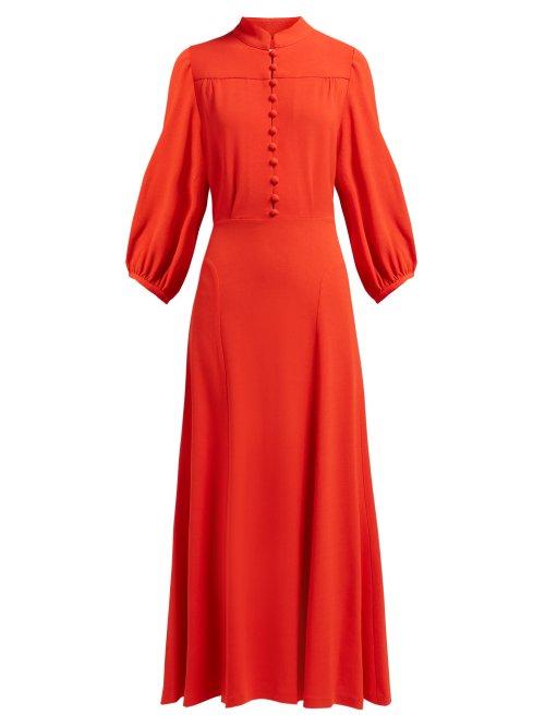 Matchesfashion.com Bella Freud - Emmanuelle Crepe Maxi Dress - Womens - Red