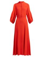 Matchesfashion.com Bella Freud - Emmanuelle Crepe Maxi Dress - Womens - Red