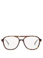 Matchesfashion.com Givenchy - Aviator Style Acetate Optical Glasses - Womens - Tortoiseshell