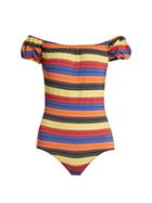 Lisa Marie Fernandez Leandra Striped Swimsuit