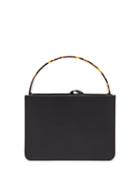 Matchesfashion.com Montunas - Guaria Mini Tortoiseshell Handle Leather Box Bag - Womens - Black