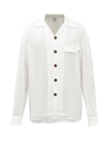 Winnie New York - Satin-charmeuse Pyjama Shirt - Mens - Ivory