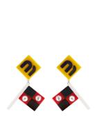 Miu Miu Flag Drop Clip-on Earrings