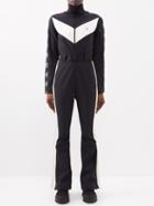 Perfect Moment - Ryder Star-jacquard Softshell Ski Suit - Womens - Black