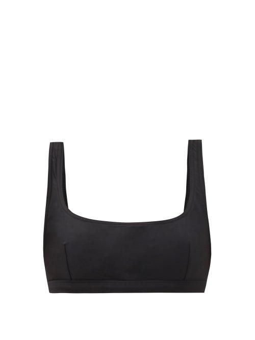 Matchesfashion.com Matteau - The Nineties Scoop-neck Bikini Top - Womens - Black