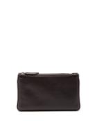 Matchesfashion.com Mtier - Larger Things Zipped Linen And Leather Pouch - Mens - Black
