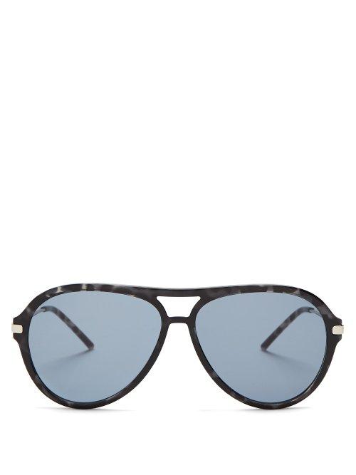 Matchesfashion.com Meeyye - Symi Tortoiseshell Sunglasses - Womens - Black