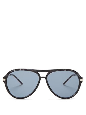 Matchesfashion.com Meeyye - Symi Tortoiseshell Sunglasses - Womens - Black