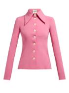 Matchesfashion.com A.w.a.k.e. - Exaggerated Collar Shirt - Womens - Pink