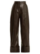 Joseph High-rise Leather Trousers