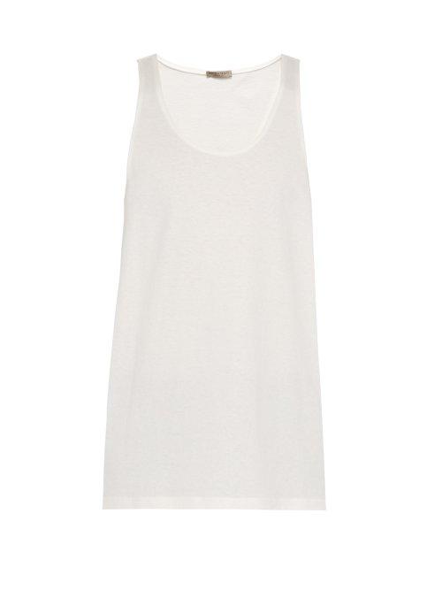 Matchesfashion.com Bottega Veneta - Cotton Jersey Tank Top - Mens - White