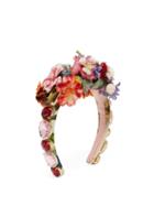 Matchesfashion.com Dolce & Gabbana - Flower And Crystal-embellished Headband - Womens - Multi